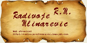 Radivoje Mlinarević vizit kartica